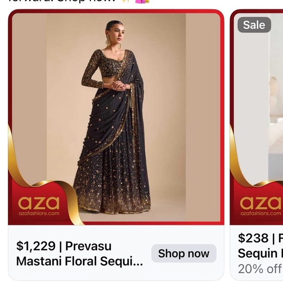 Elegant Black and Gold Embellished Lehenga - Picture 9 of 9